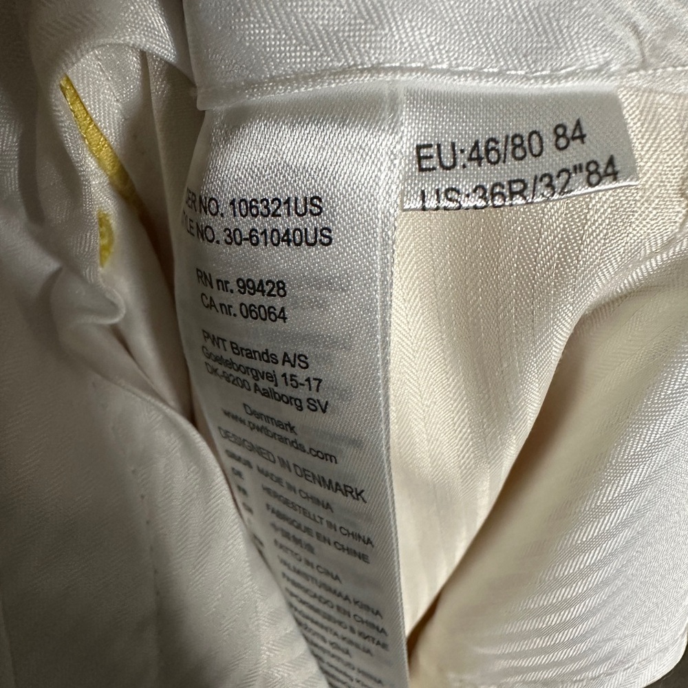 Men's Elegant Light Pink Suit Set US 36R jacket/ pant waist 32 length 39” - Picture 7 of 7